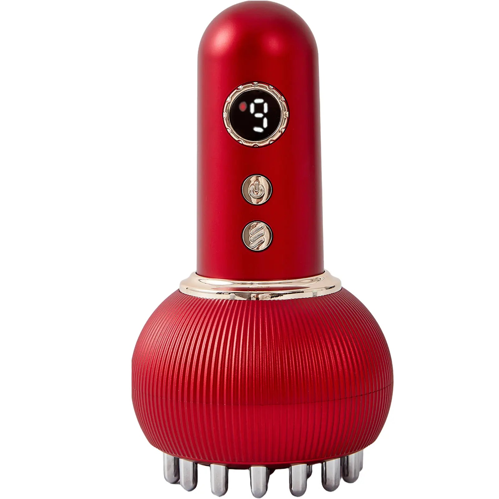 Professional Handheld Massager for Muscle & Lymphatic Support - Rechargeable Device with Heat & Vibration for Full-Body Care on Neck, Back, Arms, Waist, Belly & Legs, Portable White Gift